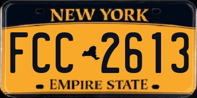NY license plate FCC2613