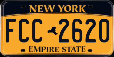 NY license plate FCC2620