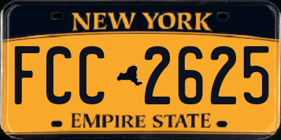 NY license plate FCC2625