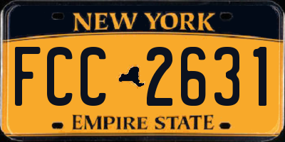 NY license plate FCC2631