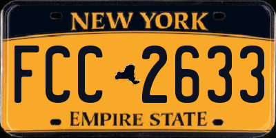 NY license plate FCC2633