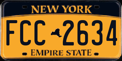 NY license plate FCC2634