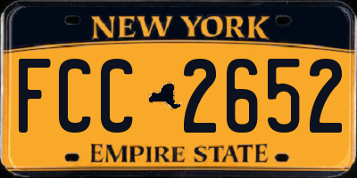 NY license plate FCC2652