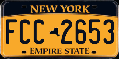 NY license plate FCC2653