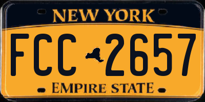 NY license plate FCC2657