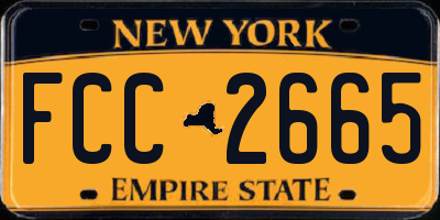 NY license plate FCC2665