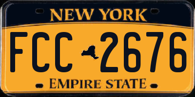 NY license plate FCC2676