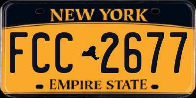 NY license plate FCC2677