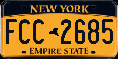 NY license plate FCC2685