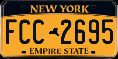 NY license plate FCC2695