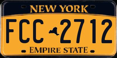 NY license plate FCC2712