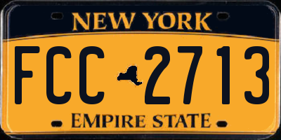 NY license plate FCC2713