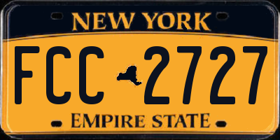 NY license plate FCC2727