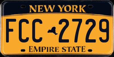 NY license plate FCC2729
