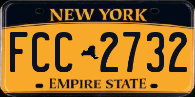 NY license plate FCC2732