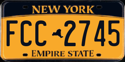 NY license plate FCC2745