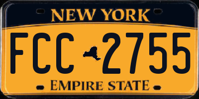 NY license plate FCC2755