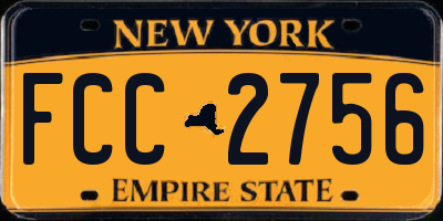 NY license plate FCC2756