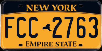 NY license plate FCC2763