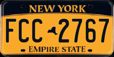 NY license plate FCC2767