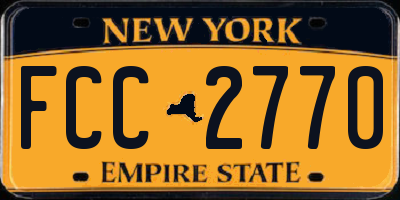 NY license plate FCC2770