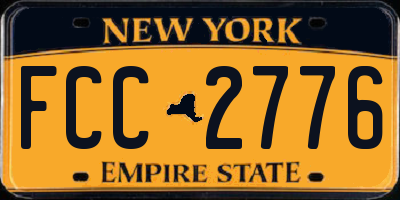 NY license plate FCC2776