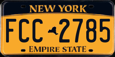 NY license plate FCC2785