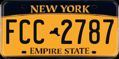 NY license plate FCC2787
