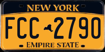 NY license plate FCC2790