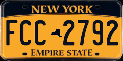 NY license plate FCC2792