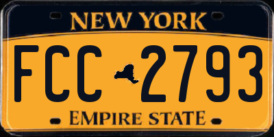 NY license plate FCC2793