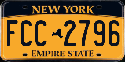 NY license plate FCC2796