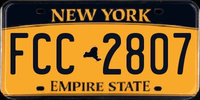NY license plate FCC2807