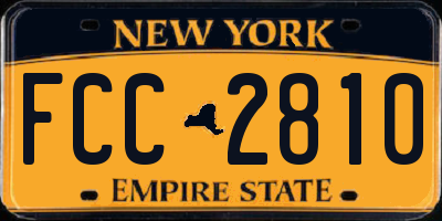 NY license plate FCC2810