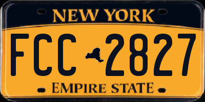 NY license plate FCC2827
