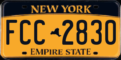 NY license plate FCC2830