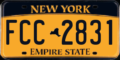 NY license plate FCC2831