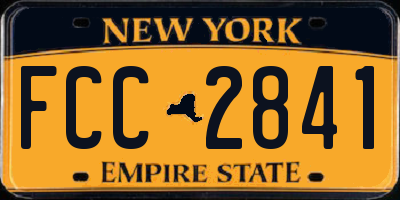 NY license plate FCC2841