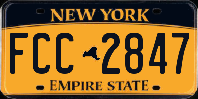 NY license plate FCC2847