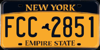 NY license plate FCC2851