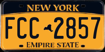 NY license plate FCC2857