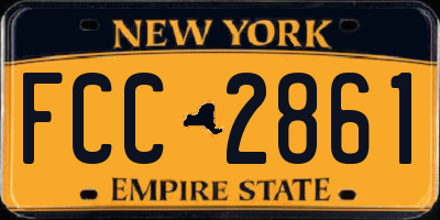 NY license plate FCC2861