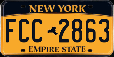 NY license plate FCC2863