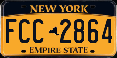 NY license plate FCC2864