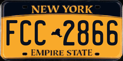 NY license plate FCC2866
