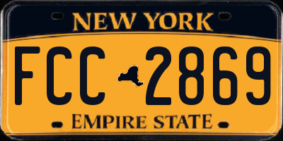 NY license plate FCC2869