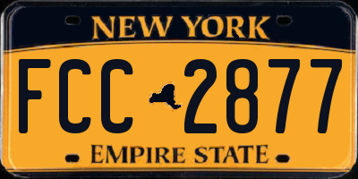 NY license plate FCC2877