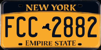 NY license plate FCC2882