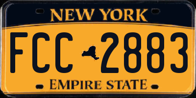 NY license plate FCC2883