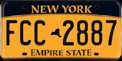 NY license plate FCC2887